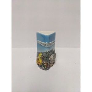 Ceramic Portugal Hand Painted Triangle Toothpick Dispenser Dog Sheep Animals